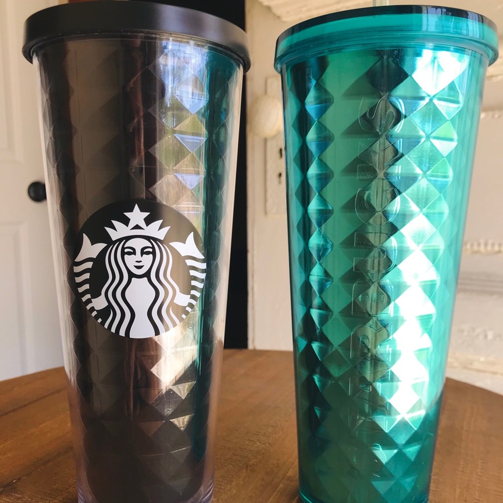 Starbucks 2016 Acrylic geometric studded tumblers